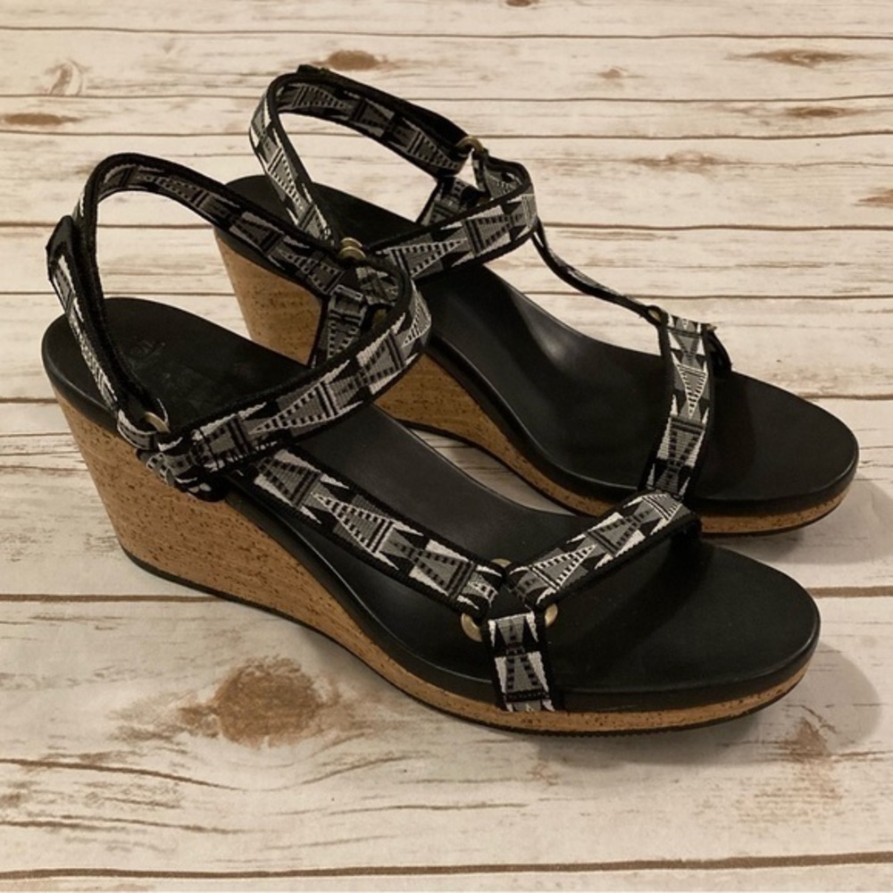 Teva Arrabelle Universal Women's Wedge Sandals Mosaic Black Size 11